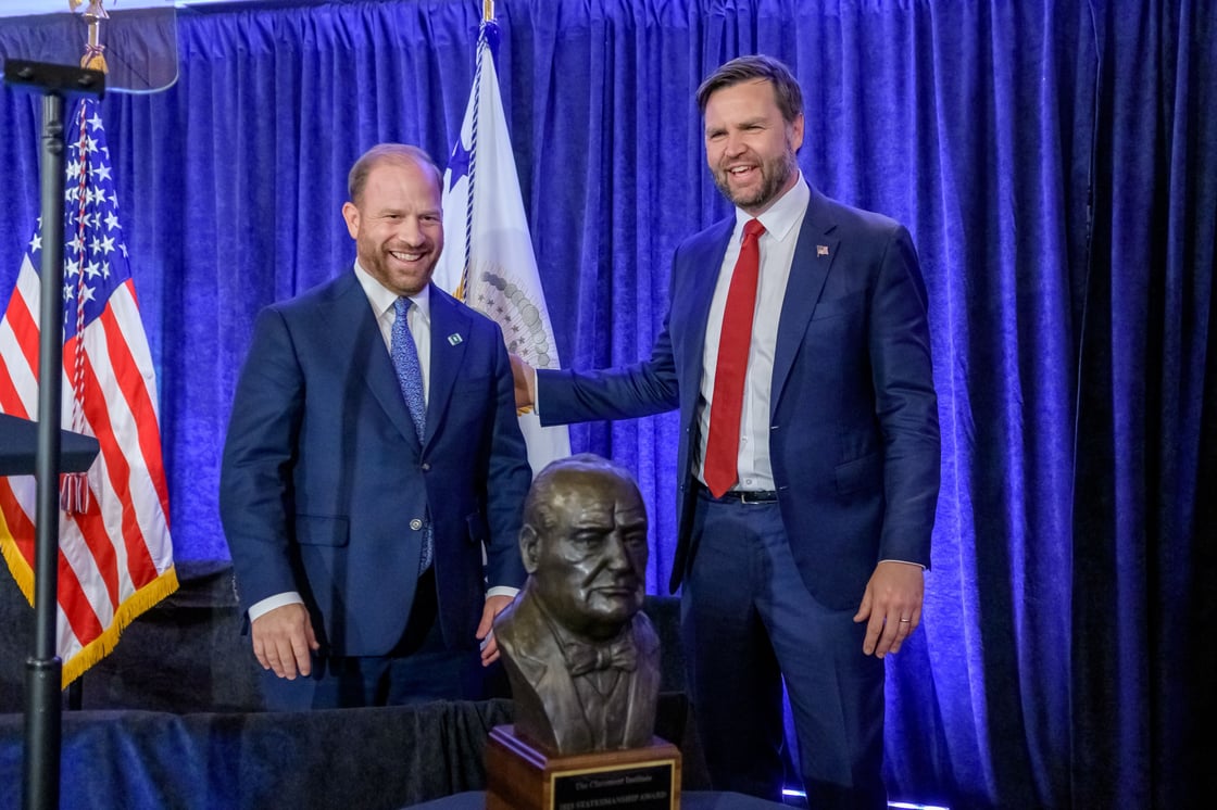 Ryan Williams and JD Vance at the Statesmanship Award Dinner 